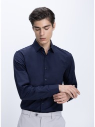 hugo ανδρικό βαμβακερό πουκάμισο slim fit kenno με kent γιακά