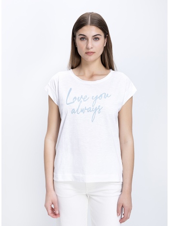 γυναικείο βαμβακερό t-shirt με τύπωμα σε προσφορά