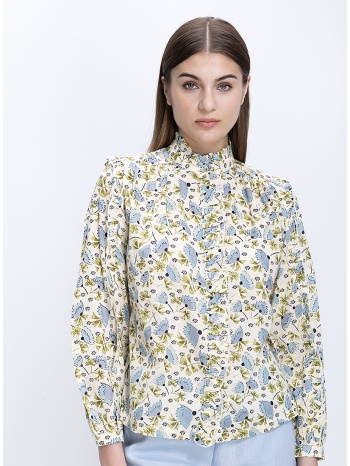 colores γυναικείο βαμβακερό πουκάμισο με floral σχέδιο και σε προσφορά