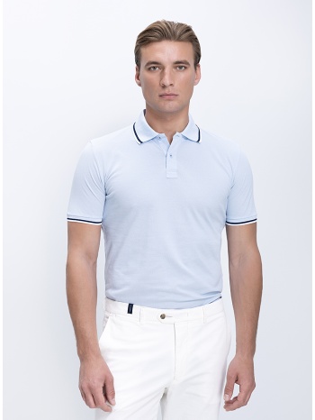 vardas ανδρικό βαμβακερό polo regular fit με contrast σε προσφορά