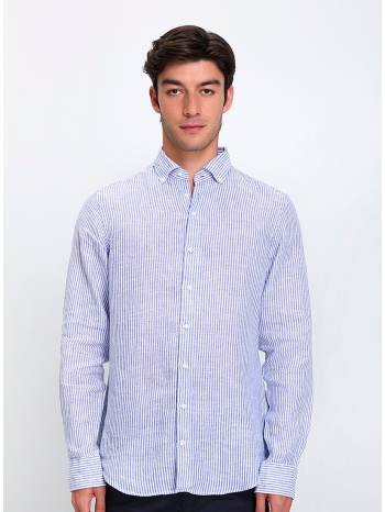 vardas ανδρικό λινό πουκάμισο button down regular fit σε σε προσφορά