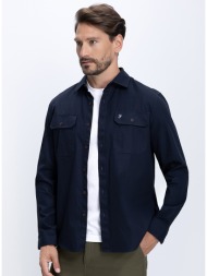 farah ανδρικό overshirt βαμβακερό με τσέπες στήθους regular fit