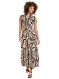 stella lorand γυναικείο maxi φόρεμα με botanical print regular fit