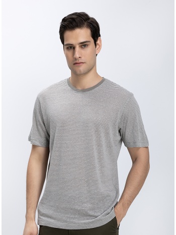 hd x vardas ανδρικό t-shirt linen blend με ριγέ σχέδιο σε προσφορά