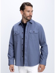 farah ανδρικό overshirt βαμβακερό με τσέπες στήθους regular fit