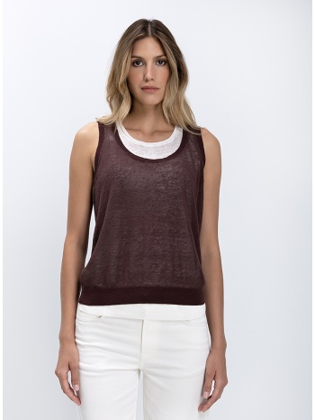 boss γυναικείο πλεκτό top linen blend σε προσφορά