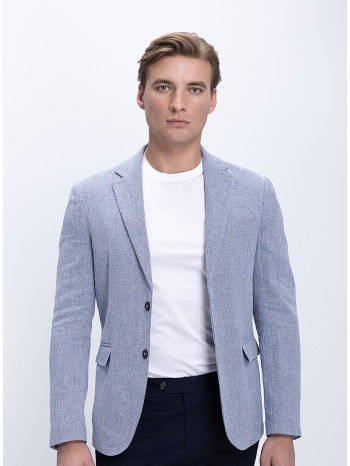 vardas ανδρικό σακάκι linen blend με πέτο notch modern fit σε προσφορά