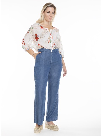 luisa viola γυναικείο παντελόνι wide leg με ελαστική μέση σε προσφορά