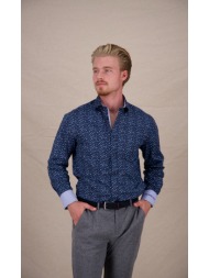 a fish named fred ανδρικό πουκάμισο με μικροσχέδιο modern fit