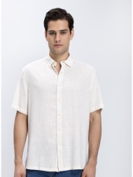 vardas ανδρικό πουκάμισο κοντομάνικο linen blend modern fit