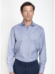kaiserhoff ανδρικό πουκάμισο βαμβακερό non-iron καρό modern fit για smart casual εμφανίσεις
