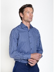 kaiserhoff ανδρικό πουκάμισο βαμβακερό non-iron καρό modern fit για smart casual εμφανίσεις