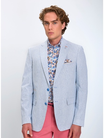 a fish named fred ανδρικό λινό σακάκι blazer με ρίγες σε σε προσφορά