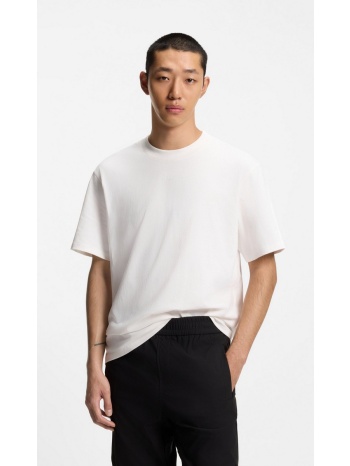 hugo ανδρικό μονόχρωμο βαμβακερό t-shirt relaxed fit με