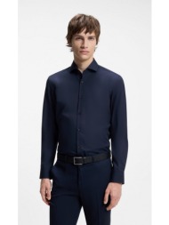hugo ανδρικό βαμβακερό πουκάμισο slim fit με spread γιακά