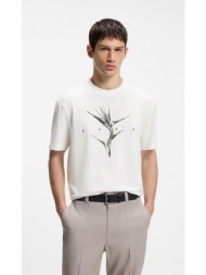hugo ανδρικό βαμβακερό t-shirt relaxed fit με graphic print και logo