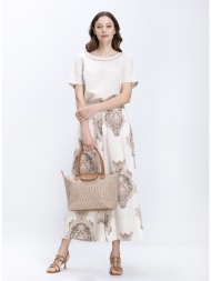 the abito γυναικείο παντελόνι wide leg με paisley print