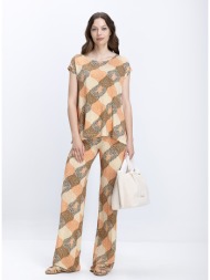 the abito γυναικεία παντελόνα wide leg με animal print