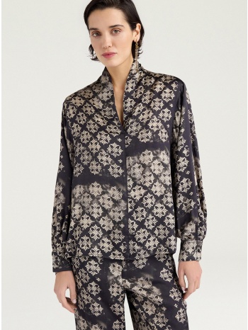 momoni γυναικεία μπλούζα εμπριμέ με all over print relaxed