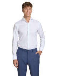 boss ανδρικό μονόχρωμο βαμβακερό πουκάμισο slim fit easy-iron για business & formal εμφανίσεις