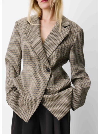 grace & mila γυναικείο σακάκι μεσάτο με houndstooth μοτίβο