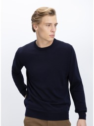 varda ανδρικό πουλόβερ crew neck regular fit merino