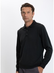varda ανδρικό πουλόβερ polo regular fit merino