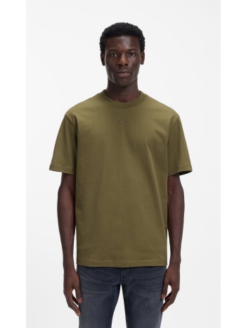 hugo ανδρικό μονόχρωμο βαμβακερό t-shirt relaxed fit με