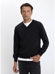 varda ανδρικό πουλόβερ v-neck regular fit merino