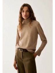 pennyblack γυναικείο μπεζ πλεκτό ζιβάγκο wool blend regular fit για smart casual εμφανίσεις