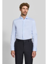 boss ανδρικό γαλάζιο ριγέ πουκάμισο slim fit easy iron για business & formal εμφανίσεις