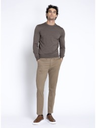 ανδρικό μονόχρωμο παντελόνι regular fit από stretch cotton για smart casual & business εμφανίσεις
