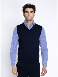 ανδρικό πλεκτό γιλέκο wool blend με v λαιμόκοψη regular fit για smart casual εμφανίσεις