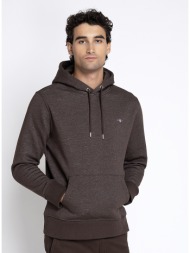 gant ανδρικό καφέ φούτερ με κουκούλα regular fit για athleisure εμφανίσεις
