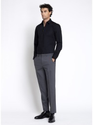 hugo ανδρικό σκούρο γκρι παντελόνι wool blend slim fit για business & formal εμφανίσεις