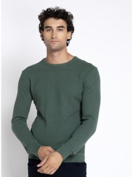 varda ανδρικό μονόχρωμο βαμβακερό πλεκτό για smart casual εμφανίσεις