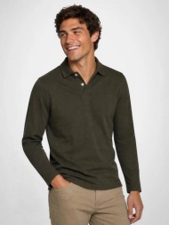 mcgregor ανδρικό μονόχρωμο βαμβακερό polo regular fit με μακριά μανίκια για casual & smart casual εμ
