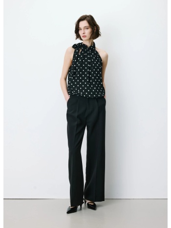 grace & mila γυναικείο tailored μαύρο παντελόνι wide leg