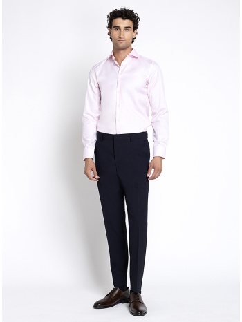 boss ανδρικό μονόχρωμο παντελόνι μάλλινο slim fit για