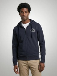 mcgregor ανδρικό navy βαμβακερό hoodie regular fit με κουκούλα και φερμουάρ για casual & smart casua
