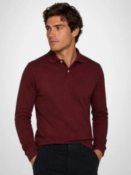 mcgregor ανδρικό μονόχρωμο βαμβακερό polo regular fit με μακριά μανίκια για casual & smart casual εμ