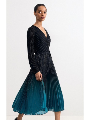 phase eight γυναικείο ombre midi φόρεμα regular fit πλισέ