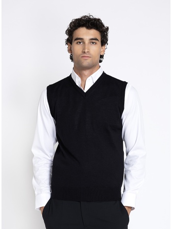 ανδρικό πλεκτό γιλέκο wool blend με v λαιμόκοψη regular fit σε προσφορά