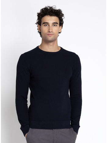 varda ανδρικό μονόχρωμο βαμβακερό πλεκτό για smart casual