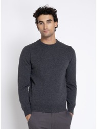 varda ανδρικό μονόχρωμο μάλλινο πλεκτό regular fit για smart casual εμφανίσεις