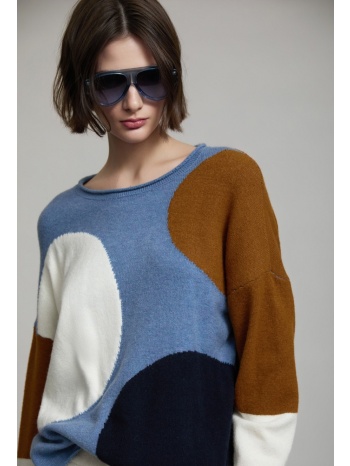 skatie γυναικείο εμπριμέ πλεκτό με intarsia μοτίβο regular