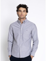 gant ανδρικό μονόχρωμο βαμβακερό oxford πουκάμισο regular fit για smart casual εμφανίσεις