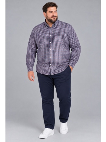 camicissima plus size ανδρικό καρό βαμβακερό πουκάμισο