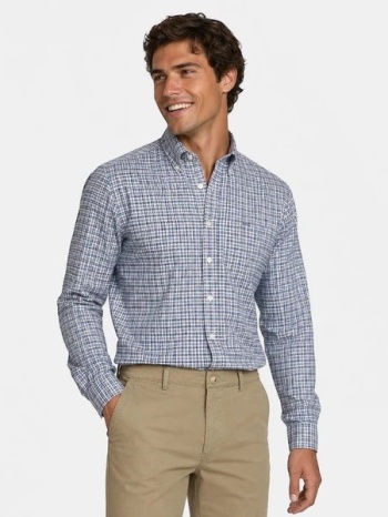 mcgregor ανδρικό βαμβακερό καρό πουκάμισο oxford stretch
