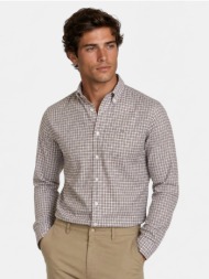 mcgregor ανδρικό βαμβακερό καρό πουκάμισο oxford stretch regular fit για smart casual εμφανίσεις